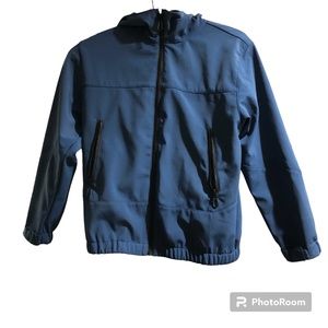 Zara Youth Blue Lined Hooded Jacket Full Zip Grupo  Inditex